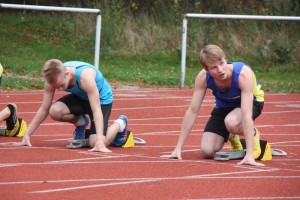 Söhnke Draeger beim Start über die 100 m