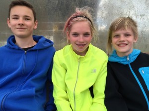 vlnr: Marvin, Marie und Kaya