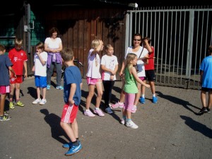 Sammeln bei der Riegenführerin