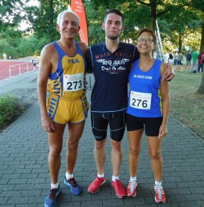 3000 m: vlnr. Horst Liedke, Fabian Krüger, Claudia Bührke