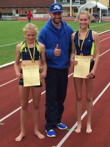 Björn mit seinen erfolgreichen Athletinnen