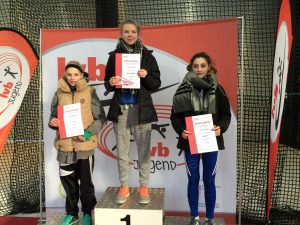 Siegerehrung Speerwurf  Platz 2 Marie Dehning  