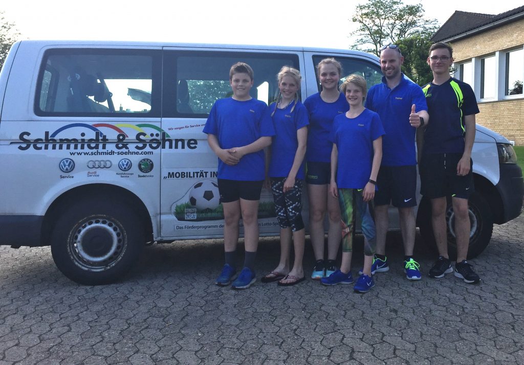 vlnr: Max und Marie Dehning, Sina Otte, Kaya Krüger, Björn Lippa und Marwin Rullmann